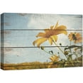 thumbnail image 2 of IDEA4WALL Canvas Wall Art Wall Art Yellow Wildflower Field on Retro Wood Panels Nature Floral Digital Art Modern Print Rustic Scenic for Living Room, Bedroom, Office - 24"x36", 2 of 5