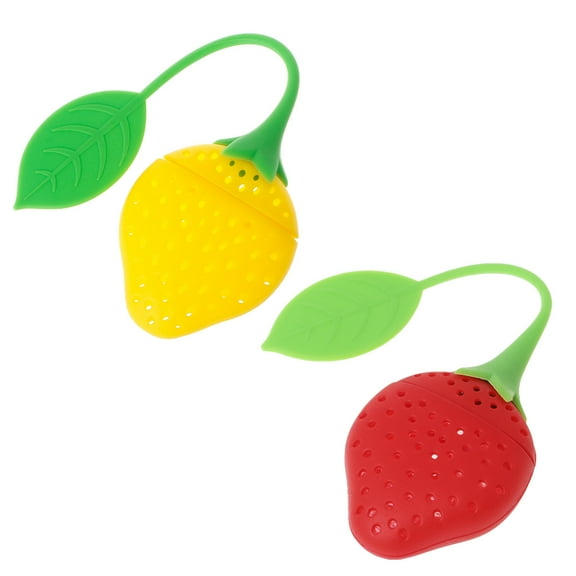 XISAOK Cute Silicone Strawberry Tea Leaf Strainer Herbal Spice Infuser Filter Diffuser