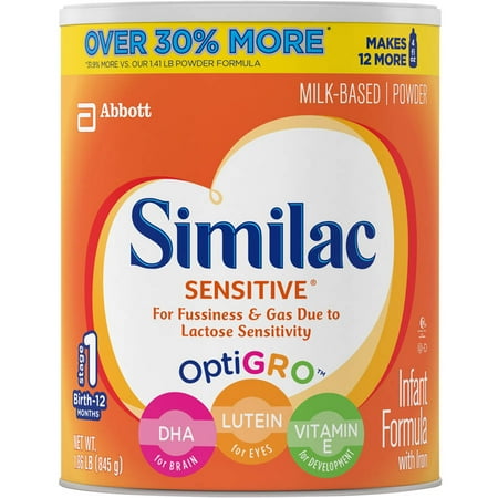 Similac Sensitive Infant Formula with Iron, Powder, 1.86 lb - Walmart.com