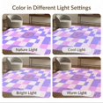 thumbnail image 7 of ODIKA 4'x6' Washable Area Rug Stain Resistant, Low Pile, Easy Care Purple Gingham Boho Charm Bold Checkerboard Grid Pink Checkered Refined for Dorm Room, Small Living, 7 of 7