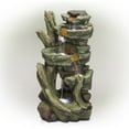 thumbnail image 6 of Alpine 39" Outdoor Multi-Tier Stone Tower Waterfall Electric Fountain with LED Lights, 6 of 11