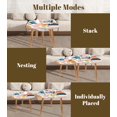 thumbnail image 4 of Set of 2 Triangle End Table Curve circles Arcs Repetitive Shapes Rainbow Motif Set of 2 Side Tables End Tables, Nesting Tables for Living Room, 4 of 5