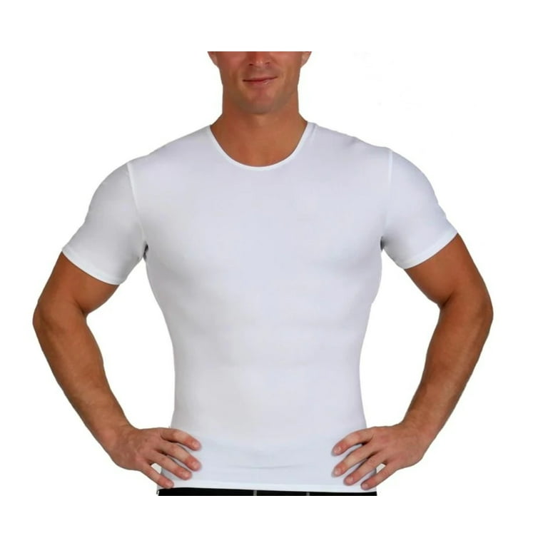 Men's Insta Slim TS00Z1 Compression Crew Neck T-Shirt With Side