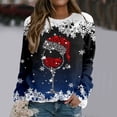 thumbnail image 2 of Staron Chandails de Noël pour Femmes, Chandail à Col Rond, Verre de Vin Rouge, Chandails Joyeux Noël, Hauts à Manches Longues, Chandail Mode, Hauts de Noël, Cadeaux Uniques pour Femmes, 2 of 5