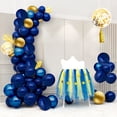 thumbnail image 1 of ABXMAS Birthday Themed Balloon Arch Kit Set Blue, 45 Pcs Latex Balloons Set for Boys Girls Mens Womens Birthday Party Decorations, 1 of 7