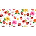 thumbnail image 2 of 36" x 42" Cotton Ladybug Flower 1 yard Precut Sewing & Craft Fabric, White 1 Piece, 2 of 2
