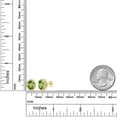 thumbnail image 4 of Gem Stone King 4.68 Ct Oval Green Peridot 18K Yellow Gold Plated Silver Earrings, 4 of 5