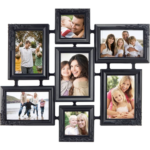 Mainstays 7Opening Wall Collage, Black