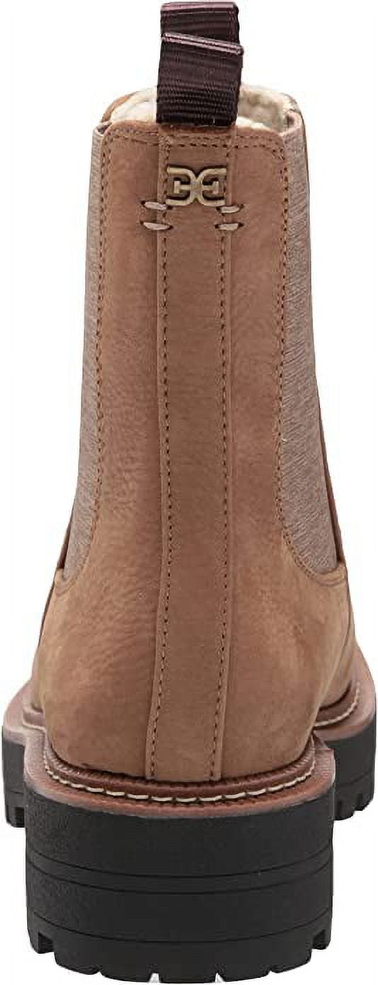 Sam Edelman Laguna Tobacco Leather Chelsea Moto Rounded Toe Pull On Ankle  Boots (Tobacco, 8)