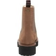 thumbnail image 3 of Sam Edelman Laguna Tobacco Leather Chelsea Moto Rounded Toe Pull On Ankle Boots (Tobacco, 6), 3 of 6