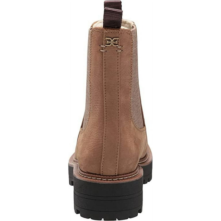 sam edelman laguna tobacco Sam Edelman Laguna Tobacco Leather Chelsea Moto Rounded Toe Pull On Ankle  Boots (Tobacco, 7.5)