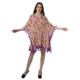 thumbnail image 2 of Moomaya Women's Short Tassel Kaftan Casual Swimwear Swimsuit Cover Up Short Beach Caftan Dress, 2 of 7