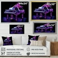 thumbnail image 4 of Designart "Neon Nocturne On The Purple Piano III" Music Floater Framed Canvas Art Print, 4 of 5