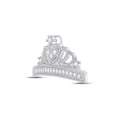 thumbnail image 2 of 10kt White Gold Womens Round Diamond Crown Fashion Pendant 1/6 Cttw, 2 of 2