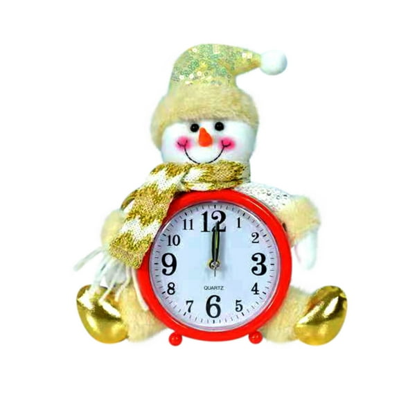 B Holiday Themed Alarm Clock With Christmas Decor For Bedside Table And Desk Cute Silent Clock For Kids And Adults Size 1.6 X 7.5 X 8.3 Inches Weight 0.25 Pounds 1 Piece