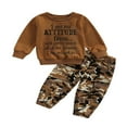 thumbnail image 1 of PENGXIANG Baby Boys 2PCS Pants Sets Long Sleeve  Neck Sweatshirt Tops Solid Color Pants Sets, 1 of 6