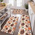 thumbnail image 2 of Fall Hedgehog Pumpkin Kitchen Rugs Sets Of 3,Kitchen Runner Rugs Non Skid Washable,Decorative Kitchen Floor Mats for Kitchen,Sink,Laundry,17"x30"+ 17"x47" + 17"x59", 2 of 6