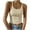 A-Beige, variant on Womens Sleeveless Summer Tank Top form Fitting Crew Neck Spaghtti Straps Crop Tops Ribbed Knit Solid Basic Cami Shirts B-Red