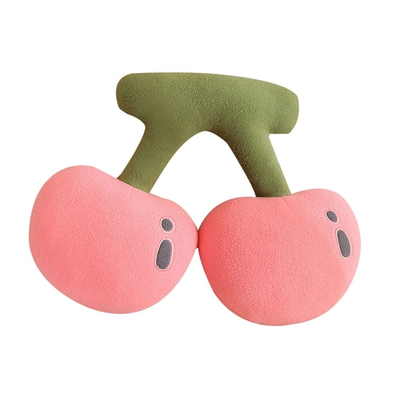 Charm Cherrys Pillow Plush Wool Blend Accent Cushion for Sofa Bedding Coquettes Home Decoration