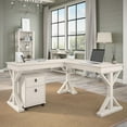 thumbnail image 7 of Homestead 60W L Shaped Desk with Drawers in Linen White Oak - Engineered Wood, 7 of 7