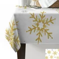thumbnail image 4 of Christmas Snowflake Texture Table Cloth Waterproof Dining Tablecloth Kitchen Decorative Party Table Cover, 4 of 7
