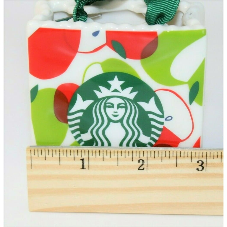 Starbucks Apples 2020 Ceramic Tote Bag Ornament Gift Card Holder Starbucks Apples 2020 Ceramic Tote Bag Ornament Gift Card Holder