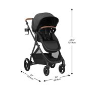 Evenflo Shyft Intuiti Travel System With Revolve180 LiteMax NXT Rotating Infant Car Seat, Black Shale