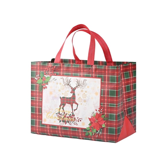 Sacs Cadeaux de Noël en Lin Sac Cadeau Père Noël Pochette Pomme Bonbon Veille de Noël Petits Sacs Cadeaux