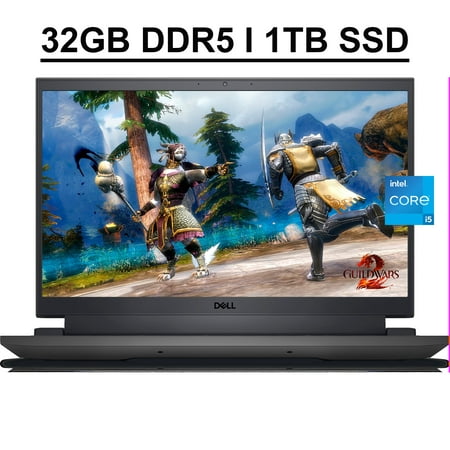 Dell G15 5000 5520 15 Gaming Laptop 15.6" FHD WVA Anti-Glare 120Hz Display 12th Gen Intel 12-Core i5-12500H Processor 32GB DDR5 1TB SSD NVIDIA GeForce RTX 3050 4GB Backlit USB-C HDMI Win11 Gray