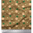 thumbnail image 1 of Soimoi Cotton Voile Fabric Dot,Leaves & Floral Clip Art Print Fabric by the Yard 42 Inch Wide, 1 of 1