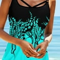 thumbnail image 3 of Vnanda Women Floral Blouson Printed T-Back Tankini Top with Shorts Two Pieces Swimsuit, 3 of 7