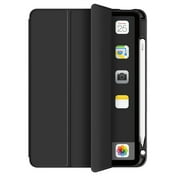 iPad Air 5th 4th Generation Case, iPad 10.9 Case 2022 2020, Allytech Ultra Slim Trifold Stand Protective Multi Angle Stand Pencil Holder Case Cover for Apple iPad Air 4 5, Black