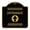 Black & Gold, variant on SignMission Designer Series Sign - Flex Post Entrance with Straight Ahead Arrow Decal Only for Flex Paddle | Black & White 18" X 18" Heavy-Gauge Aluminum Architectural Sign | Made in