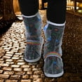thumbnail image 3 of Outdoor Waterproof Reusable Rain Shoe Boots Covers Overshoes Accessory (High-top), 3 of 8