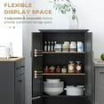 thumbnail image 5 of Topcobe Space-Saving Kitchen Storage Cabinet with Adjustable Shelves & 2 Sliding Doors, Sleek Black Design for Efficient Pantry Organization, 5 of 10