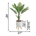 thumbnail image 2 of Flora Bunda CS2755-WH 4 ft. Areca Palm Planter on Wood Stand, White, 2 of 5