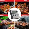 thumbnail image 3 of Oven Thermometer, Magnetic Back Digital Meat Thermometer Compact Food Grade Stainless Steel for Grilling, 3 of 8