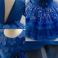 thumbnail image 4 of Girls Princess Dress Sequin Tulle Flower Rainbow Round Collar Sleeveless Formal Dress Birthday Party Wedding Bridesmaid Girl Evening Dresses Toddler Baby Blue 2-3 Years, 4 of 4