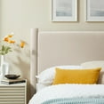 thumbnail image 7 of Headboard, Twin, Ivory White, Velvet, Hotel Bedroom, Modern Contemporary, HB38153, 7 of 7
