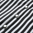 thumbnail image 4 of Relanfenk Winter Fall Womens Tops Blouse Flat Sleeve Button Striped Print Long Sleeve Top Casual Shirts, 4 of 8