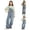 A-Light Blue251, variant on JAJAHO Girls Denim Overalls Wide Leg Jumpsuit For Girl Casual Loose Fit Kids Playwear Outfit Summer Fashion Jean Clothes 6-14Y Trendy Onesie