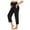 Black, variant on Lovskoo Maternity Leggings Casual Temperament Solid Slim Flare Trousers Capris Yoga Pants Black