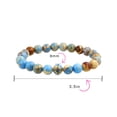 thumbnail image 3 of Bling Jewelry Womens Natural Multi-Color Gemstone 8MM Bead Stackable Stretch Bracelet for Men Unisex, 3 of 6