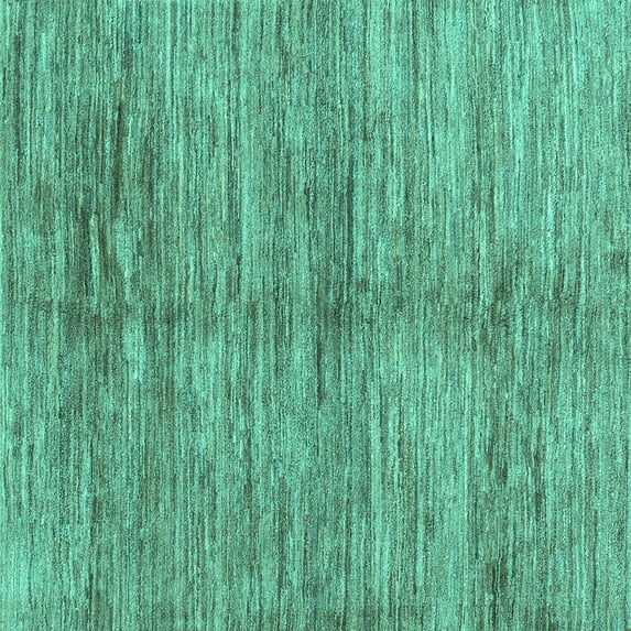 Ahgly Company Indoor Square Abstract Turquoise Blue Contemporary Area Rugs, 3' Square