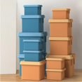 thumbnail image 3 of Plastic Drawer Storage Box for Snacks and Accessories, Orange, Medium Size, 3 of 5