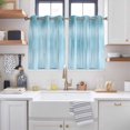 thumbnail image 2 of Teal Blue Kitchen Curtains Window Panels, Modern Abstract Art Ombre Striped Insulated Window Treatment Curtain, Grommet Curtains for Bedroom/Living Room/Bathroom, 2 Piece 42"Wx54"L, 2 of 8