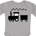 thumbnail image 4 of Inktastic Valentines Day Heart Choo Choo Train Boys Long Sleeve Baby Bodysuit, 4 of 5