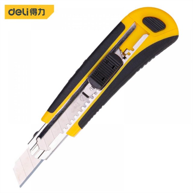 MesaSe DL005 Retractable Box Carpet Rope Cardboard Cutter Utility Knife Heavy Duty Snap off Knife with 8 points