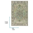 thumbnail image 3 of Livabliss Area Rugs for Living Room, 5x7 Iris Traditional Green Rug, Bedroom Dining Room Home Decor Stain Resistant Carpet (5' x 7'6"), 3 of 9