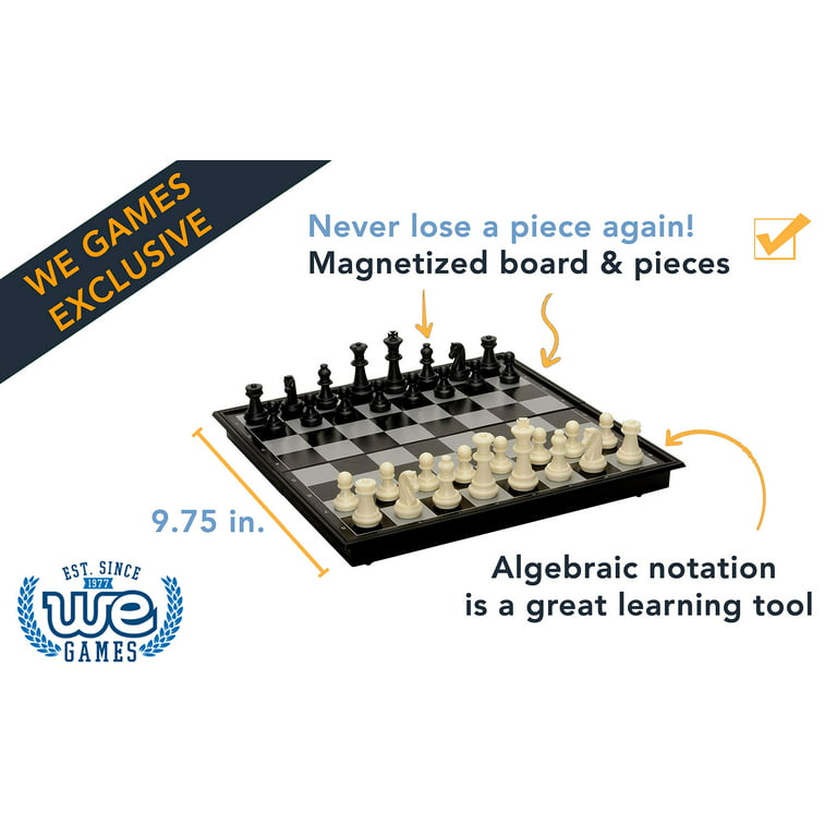 WE Games Magnetic Folding Chess Set - 10 inches - Travel Size - Wood  Expressions, Inc. 